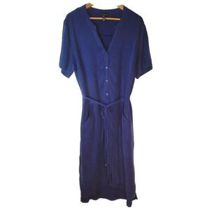 Long Tall Sally Navy Blue Button-Down Dress